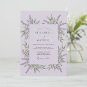 Invitation Mariage Lavande Parfumée Provence (Debout devant)