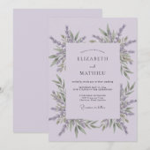 Invitation Mariage Lavande Parfumée Provence (Devant / Derrière)