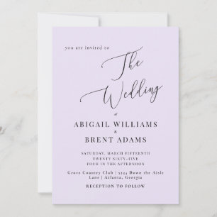 Invitation Mariage Lavande Sans Parents