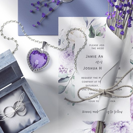 Invitation Mariage Lavender Blooms