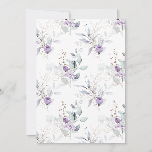 Invitation Mariage Lavender Dreams (Dos)