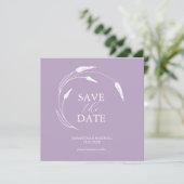 Invitation Mariage Lavender Enregistrer La Date Modèles (Debout devant)