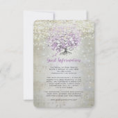 Invitation Mariage Lavender Fairytale Lumières et étoiles (Devant)