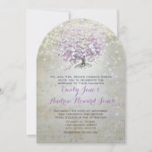 Invitation Mariage Lavender Fairytale Lumières et étoiles (Devant)