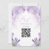 Invitation Mariage Lavender Garden QR Code Rsvp (Dos)