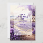 Invitation Mariage Lavender Greenery (Devant)