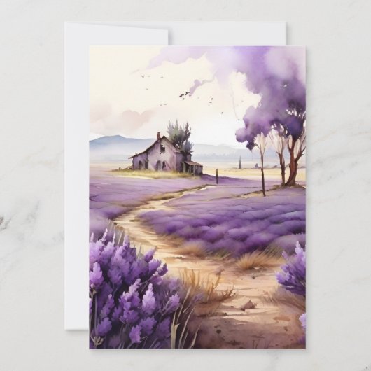 Invitation Mariage Lavender Greenery (Dos)