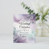 Invitation Mariage Lavender Mist et Whispers aquarelle (Debout devant)