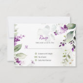 Invitation Mariage Lavender Stems and Greenery (Devant)
