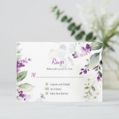 Invitation Mariage Lavender Stems and Greenery (Debout devant)