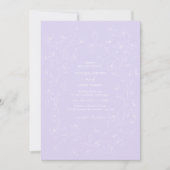 Invitation Mariage Lavender White Blossom Flowers (Devant)