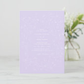 Invitation Mariage Lavender White Blossom Flowers (Debout devant)