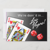 Invitation Mariage - Le faire en noir à Las Vegas (Devant)