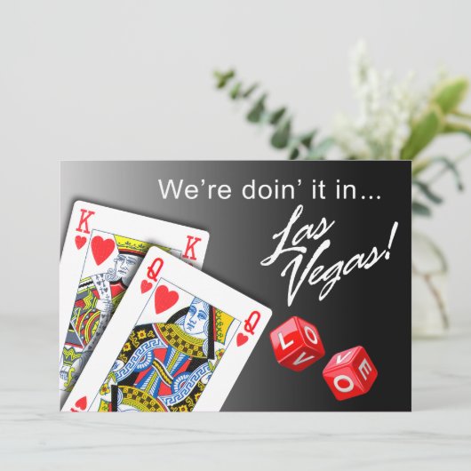 Invitation Mariage - Le faire en noir à Las Vegas (Debout devant)