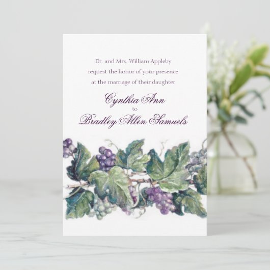 Invitation Mariage Le Vignoble (Debout devant)