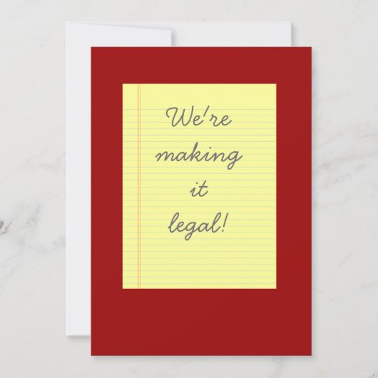 Invitation Mariage légal (Devant)