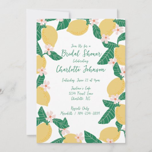 Invitation Mariage Lemon (Devant)