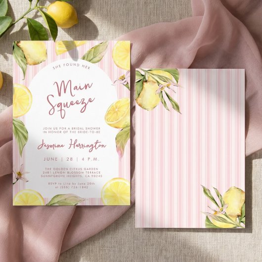 Invitation Mariage Lemon Main Squeeze