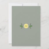 Invitation Mariage Lemon Squeeze Sauge Verte (Dos)
