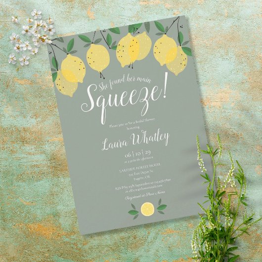 Invitation Mariage Lemon Squeeze Sauge Verte