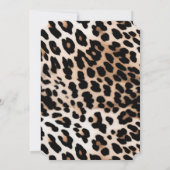 Invitation Mariage Léopard à crème noire Peach (Dos)