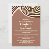 Invitation Mariage les années 70 rétro (Devant)