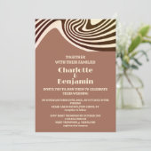 Invitation Mariage les années 70 rétro (Debout devant)