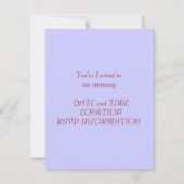 Invitation Mariage Lesbien Coeurs (Dos)