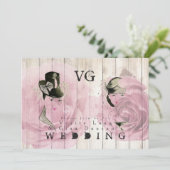 Invitation Mariage lesbien contemporain Inviter Vintage Amusa (Debout devant)