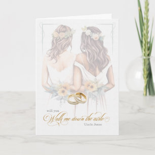 Invitation Mariage lesbien Marche avec moi Demande Deux marié