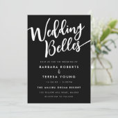 Invitation Mariage Lesbienne moderne en noir blanc (Debout devant)