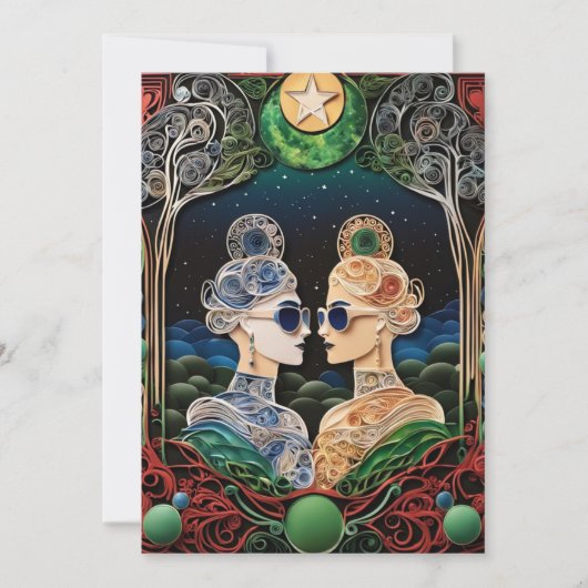 Invitation Mariage lesbienne RSVP (Devant)