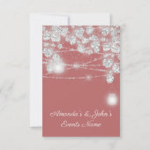 Invitation Mariage Lights Jars Parties scintillant Gris Rose  (Dos)