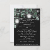 Invitation Mariage Lights Jars Russe Smoky Mint Noir (Devant)
