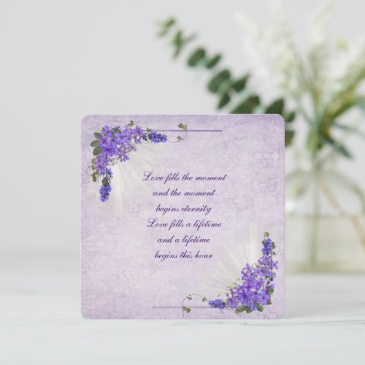Invitation Mariage Lilac (Debout devant)