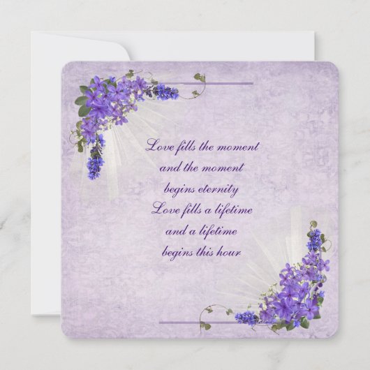 Invitation Mariage Lilac (Devant)