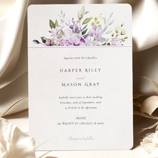 Invitation Mariage Lilac