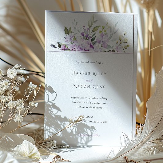 Invitation Mariage Lilac