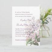 Invitation Mariage Lilac Blooms (Debout devant)