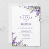 Invitation Mariage Lilac couleur violet (Devant)