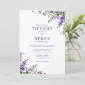 Invitation Mariage Lilac couleur violet (Debout devant)