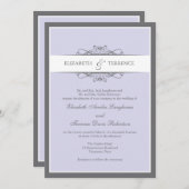 Invitation Mariage Lilac décoratif moderne (Devant / Derrière)