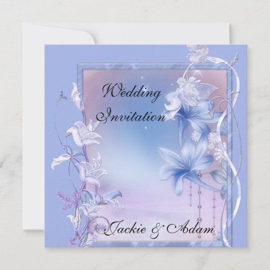 Invitation Mariage Lilac Floral (Devant)