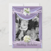 Invitation Mariage Lilac Mauve Floral (Devant)