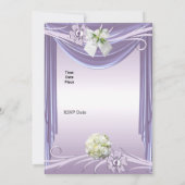 Invitation Mariage Lilac Mauve Floral (Dos)