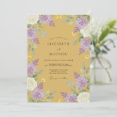 Invitation Mariage lilas radiant ocre (Debout devant)