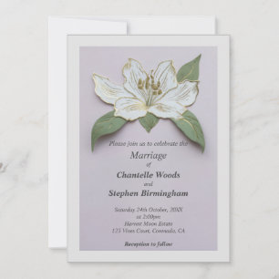 Invitation Mariage Lily blanche