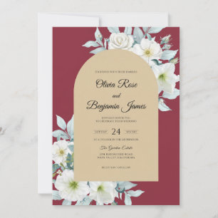 Invitation Mariage Lily Bourgogne Champagne