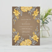 Invitation Mariage Lily Brun Moutarde (Debout devant)