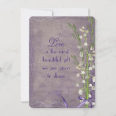 Invitation Mariage Lily du bouquet de la Vallée (Devant)